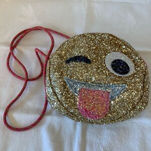 Crewcuts  Kid's Emoji Teasing Face Sequin Shoulder Bag, NWT